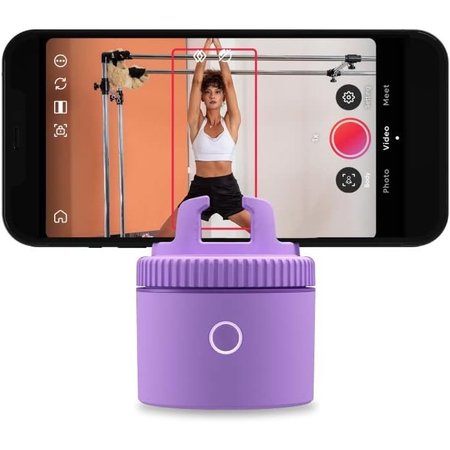 PIVO Pod Lite Auto Face Tracking Phone Holder, 360 deg. Rotation, Handsfree Video Recording - Purple PV-P1L03